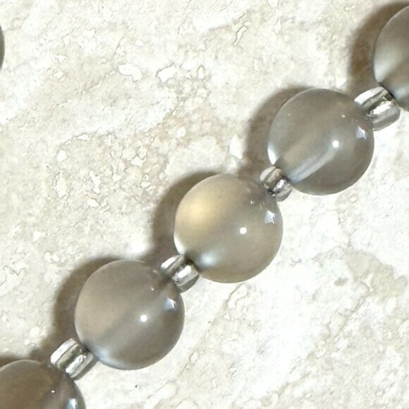 Dark Moonstone Short Necklace, Genuine Natural Gemstone June Birthstone - Picture 11 of 15